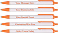 RevMark Personalized Ballpoint Pen, Custom Printed Name, Business or Event Information, Timeless Advertising, USA Made Pens, Promotional Marketing, Smooth Black Ink, Bulk Pack (Orange,250 Ct)