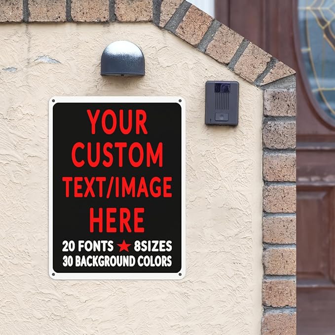 Custom Sign Personalized Custom Metal Sign, Customize For Office, Business, Workplace, Office, Home, Delivery Signs 12x16