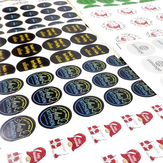 Custom 100-500 Stickers with Any Image Logo and Text. Business Logo Thank You Labels (Circle, 4 Inch)