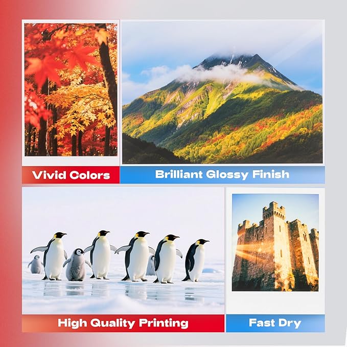 HARTWII 220 Pack Photo Paper Glossy Inkjet 8.5x11 inches 52lb 200Gsm Letter Size for Dye Ink Printers