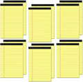 12 Pack Small Yellow Legal Pads 5x8 Note Pads 5x8 College Ruled Yellow Notepads 5x8 Narrow Ruled Yellow Paper Pads 25 Lines 80 GSM Small Paper Tablets 5x8" Lined Notepad With 30 Sheets Per Legal Pad