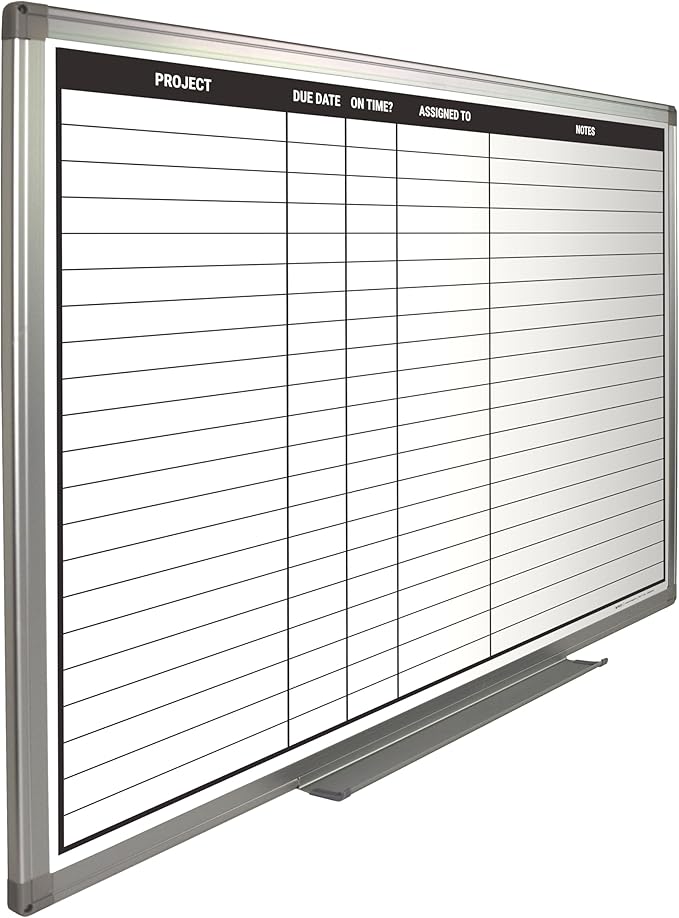 Project Planning Dry-Erase Whiteboard 36" x 24"