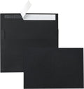 Silunkia 100 Packs Black Blank Cards and Envelopes 4.25 x 5.5 Heavyweight Single Panel Cardstock and A2 Envelopes Printable Self Seal for DIY Greeting Cards, Wedding Invitations, Graduations