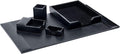 DACASSO Black Bonded Leather 5-Piece Desk Set