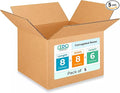 Small Moving & Shipping Boxes 8 x 8 x 6 inches (5-Pack) - Extra Strength 200 lb vs Regular - Corrugated Packing for Moving - Heavy Duty Moving Box - Strong Box for Shipping by IDL Packaging