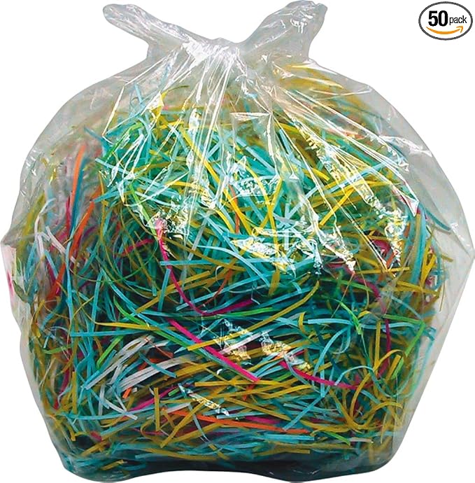 Dahle 20737 Shred Bags w/Gusseted Sides for Maximum Capacity, for Dahle 71-120 gal. Shredders, 4 mil. Thickness (Pack of 50)