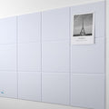 AKTOP White Cork Bulletin Board 47"x35", 12 Pack Removable Felt Cork Board Tiles for Wall, Large 48 x 36 Bulletin Board Notice Pin Board for Office, School & Home, 48 Safe Adhesive Tabs, 20 Push Pins