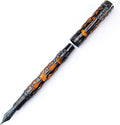 Conklin Endura Deco Crest Fountain Pen in Orange with Rose Gold Accents – Extra Fine Nib, Refillable Luxury Writing Instrument