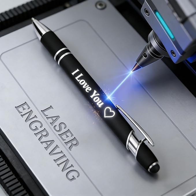 CRME Bulk Custom Pens Personalized Customized Engraved Writing Pen with Name Logo Soft Grip Ball Point Pen for Men Women Smooth Writing Black Ink for School,Journaling & Office Writing Purple Pens