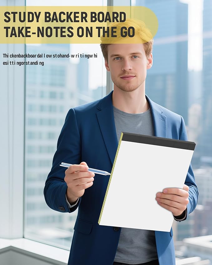 24 Pack Legal Pads 8.5 x 11 College Ruled Writing Pads, 720 Sheets Legal Note Pads 8.5 x 11 Narrow Ruled Lined Paper Pads, Perforated Notepads Notebook Yellow Paper Tablets 30 Sheets Per Notepad