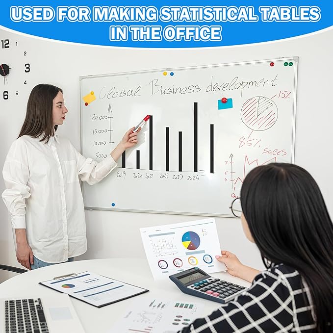 AmazingSpark Magnetic Tape Roll Thin Strips, 1/4 Inch x 33 Feet Magnetic Board Dividers Whiteboard Graphic Decorative Tape Marking Line for Classroom Office Art Accessories(Black)