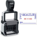 Trodat 5430 Professional Self-Inking Date Stamp with E-MAILED - Blue/Red 2 Color Ink