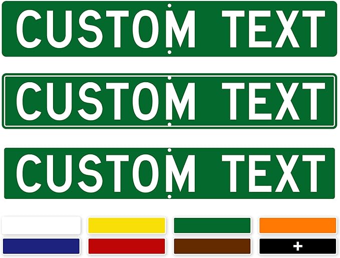 Custom Street Sign, Road - Address Sign, 8 Colors, Reflective Option, Mounting Options, 8x32 Inch, Thick Rust-Free AlumaBond, USA Made by My Sign Center, (Classic)…