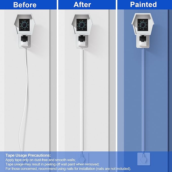Cord Hider Wall for One Cord, 136in Cord Covers for Wires on Wall, Easy Install Cable Cover Wall, Cable Raceway White Hide Cords, Cable Hider Cord Management Wall, 8X L17in W0.6in H0.4in