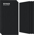 10 Pack Large Acoustic Panels,48 x 24 x 0.4 Inch Sound Proof Foam Panels for Walls，Premium Noise Dampening Panels,Sound Panels for Media Room, Office and Studio,Black