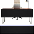 Under Desk Privacy Panel 62 x 15 Inch Self-Adhesive Modesty Panel Table Skirts Privacy Divider for Office Desk Home Studio or Standing Workstation, Easy to Assemble, Black