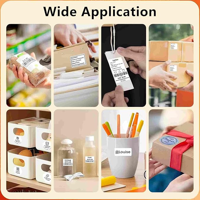 Risio Thermal Labels 2"x3.15"(50x80mm),80 Labels/Roll(5 Rolls),Waterproof, Oil-Resistant, Scratch-Resistant Thermal Label Paper,for Barcode/Address/Mailing/Logo/Business/Home