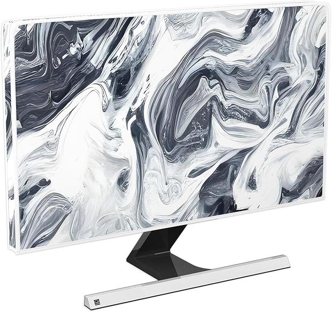 Baocicco Abstract Gray Marble Waterproof 58, 59, 60 Inch Television Cover Anti-Static Dustproof Protective Television Covers for TV Screen Abstract Modern TV Dust Cover for Home LED LCD OLED TVs