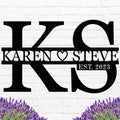 Personalized Metal Letters Sign, Anniversary Wedding Gifts Letters for Wall Decor, Monogram Wall Decor, Metal Name Signs Personalized, Family Name Sign, Name Sign for Wall, Initial Split Letter Sign