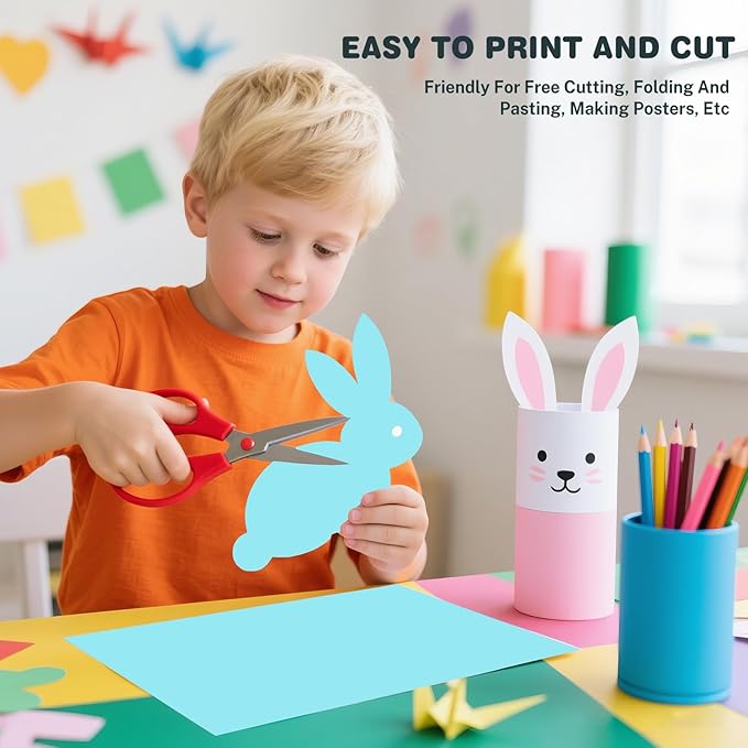 Light Blue Cardstock 8.5 X 11, 80 Sheets Card Stock, 75lb/ 200gsm Copy Paper, Cardstock Printer Paper For Art, Drawing, Invitation, DIY Cards, Watercolor, Craft, Construction, School & Office Supplies