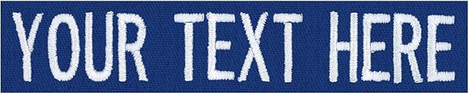 Custom Uniform Name Tapes Solid Colors. Made in The U.S.A. Ships Under 24 Hours. Royal Blue Fabric, 3.5 Inch Hook Fastener (Uniform Ready Fastener)
