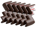 12 Pack Soft Corner Protector Baby Proofing Edge & Corner Guards, Furniture Safety Bumper for Table, Fireplace, Stair, Cabinet, (Brown)