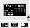 Memwake Digital Alarm Clock, Multiple Alarm Functions, Clock with Date and Day, Digital Alarm and Electronic Calendar for Seniors (White, 7 inch) (7-inch White WiFi)