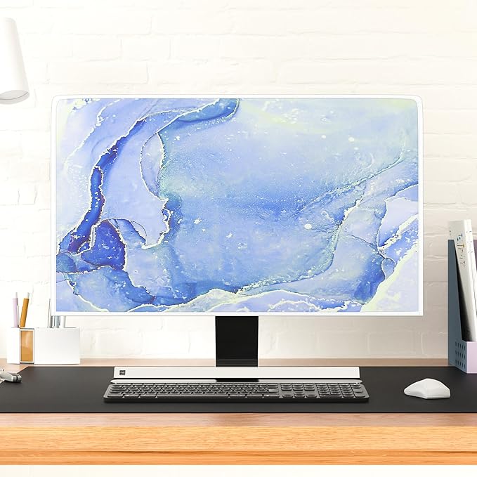 Baocicco Modern Violet Marble Waterproof TV Cover Anti-Static Dustproof Protective Cover for LCD/LED/HD 70 Inch Decorative Monitor Accessories Covers for Television LED LCD OLED TVs Screen