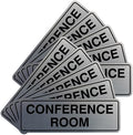 Standard Conference Room Sign - Silver - Small 10 Pack