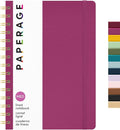 PAPERAGE Lined Spiral Journal Notebook, (Raspberry), 160 Pages, Hardcover Journal for Women & Men, Medium 5.5 in x 8 in - 100 GSM, Thick Paper, Spiral Notebook for Work, School & Journaling