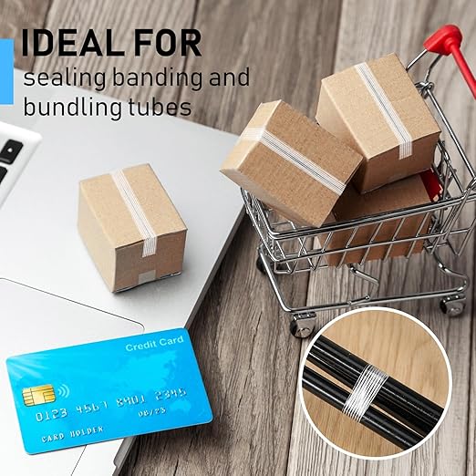 Treela 30 Rolls 1/2 Inch x 60 Yards Filament Strapping Tape 5.5 Mil Transparent Reinforced Fiberglass Heavy Duty Packing Shipping Tape for Sealing Binding Fixing