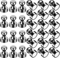LOVIMAG Fridge Magnets 30Pcs Refrigerator Whiteboard Small Strong Magnet Classroom Kitchen Accessories Decorative Locker Set Decor Must Haves Office Calendar Refrigerador Magnetic Cute Crafts Black