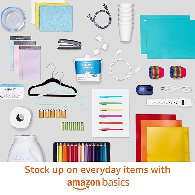 Amazon Basics Multipurpose Copy Printer Paper, 8.5 x 11 Inches, 20 lb, 1 Ream, (500 Sheets), 96 Bright, White