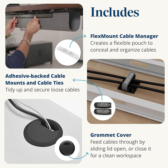 UPLIFTDESK V3 2-Leg White Laminate Wood Standing Desk – Adjustable Height, Advanced 1-Touch Memory Keypad, Under Desk Cable Management, Wire Grommets & Rocker Board (Black C-Frame, 72 x 30 inch)