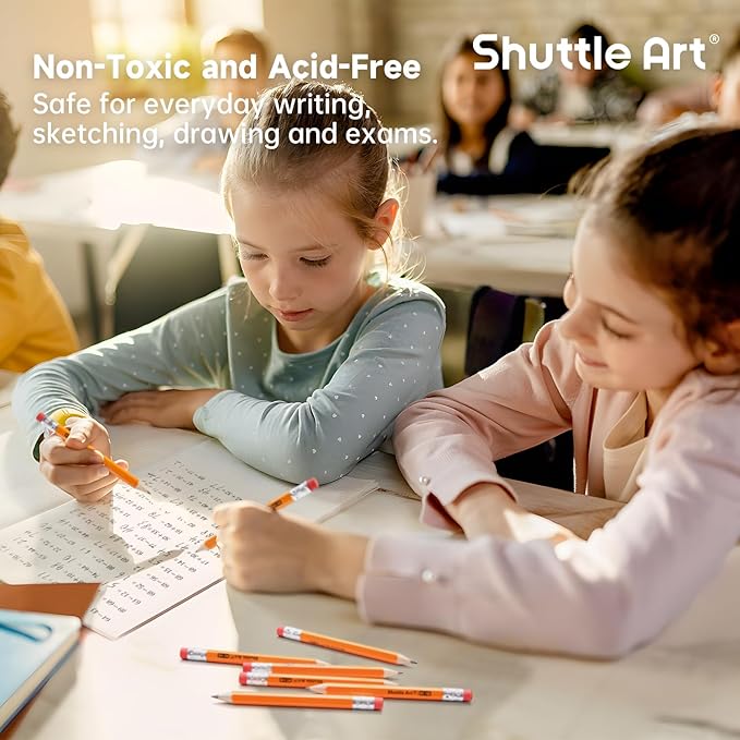 Shuttle Art 108 Pack Golf Pencils With Erasers, #2 HB Pencils Bulk, 3.5” Mini Pencil, Pre-Sharpened Small Pencil for Kids Teachers Classroom Games, Back to School Supplies