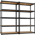 LEVELEVE 5-Tier Storage Shelving Unit, 2020 lbs Capacity, Heavy Duty Adjustable Metal Utility Shelf, 48" L x 18" W x 73" H for Garage, Kitchen, Pantry, Basement, Bathroom, Laundry, 2 Pack