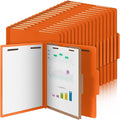 Skyygemm 48 Pcs Classification Folders Letter Size, 1 Divider Pressboard File Folder with Fasteners, Expanding File Organizer Bulk for School Teachers, Office Employee, Coworker, Staff (Orange)