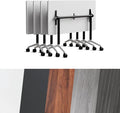 Goakwwuz Conference Room Table, Folding Conference Tables,Thicken Grey Tabletop,Flip Top Wooden Seminar Meeting Room Table for Conference Room Offices (4, Black+White, 47.2“)