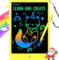 BUKEBU LCD Writing Tablet Doodle Board,12.5 inch Colorful Drawing Pad,Electronic Drawing Tablet, Drawing Pads,Travel Gifts for Kids Ages 3 4 5 6 7 8 Year Old Girls Boys (Yellow)