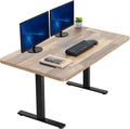 VIVO Electric 43 x 24 in Standing Desk, Memory Height Adjustment, 1B Series, Holds 220 lbs, One-Piece Reclaimed Wood Top, Black Frame, DESK-KIT-1B4P