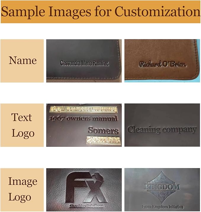 Geslun Personalized Genuine Leather Portfolio, Legal Size 8.5 x 14 Pad Holder, Custom Engraved Business Padfolio for Men Women, Zippered 14" Laptop Organizer, Professional Notepad Folio, Dark Brown