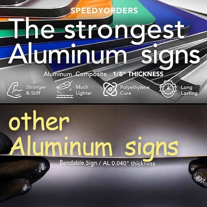Custom Outdoor Metal Sign, Personalized Aluminum Safety and Business Signs, Waterproof (Picture, 36x24 In) - White Aluminum