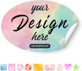 Custom Personalized Labels - Oval Stickers With Any Design, Image, Logo, Text for Business, Thank You Labels, 100 Count (4"x2")