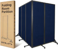 Strongbird Room Partition,Folding Privacy Divider,Office Partition Dividers,Office Dividers Wall, 10'6"W x 6'7"H,Blue