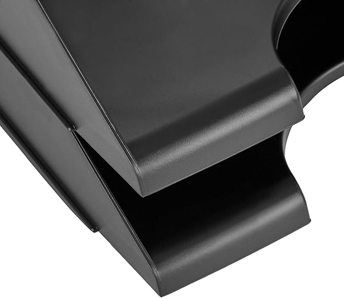 Amazon Basics Rectangular, Stackable Office Letter Organizer Desk Tray, Black, Pack of 12