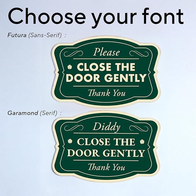 Custom Decorative Outdoor Metal Sign - Personalized Aluminum Driveway Sign, Waterproof, Made in USA - Design 3 Forest Green 12x8 In