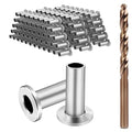BLIKA 150 Pack Stainless Steel Protector Sleeves for 1/8" 5/32" or 3/16" Deck Cable Railing, for Wood/Composite Posts, T316 Marine Grade
