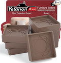 Furniture Coasters 8 Pcs 2” Furniture Caster Cups Non Slip Furniture Pads Hardwoods Floors Non Skid Furniture Grippers, Rubber Furniture Feet, Anti Slide Floor Protector for Bed Couch Stoppers Brown