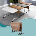 Conference Table Flip Top Mobile Conference Room Tables,Folding Conference Table with Wheels,Large Meeting Training Seminar Table Saving Space for Office Classroom(2B,47.2'')