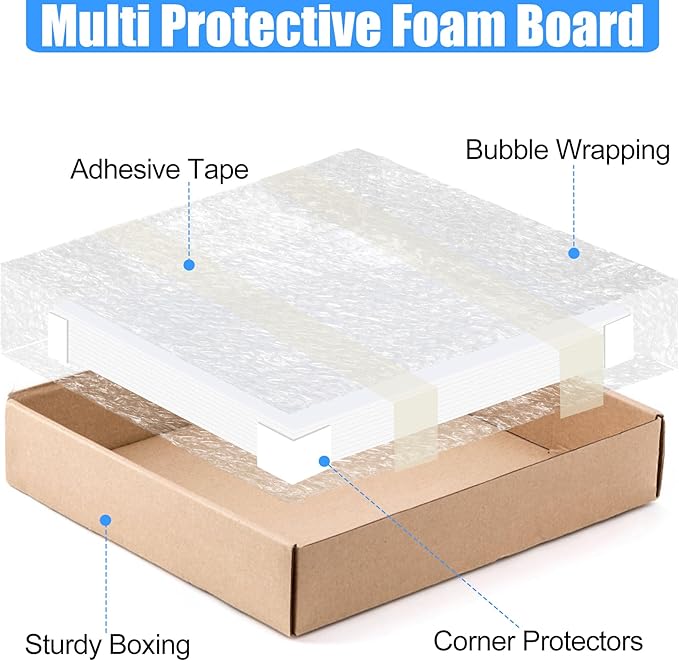 ToLanbbt 12 Pack White Foam Board, 24 x 36 x 3/16" Thick Foam Core Acid Free Poster Foamboard for Art Craft Projects, Painting, Displaying, Signage, Wedding, School